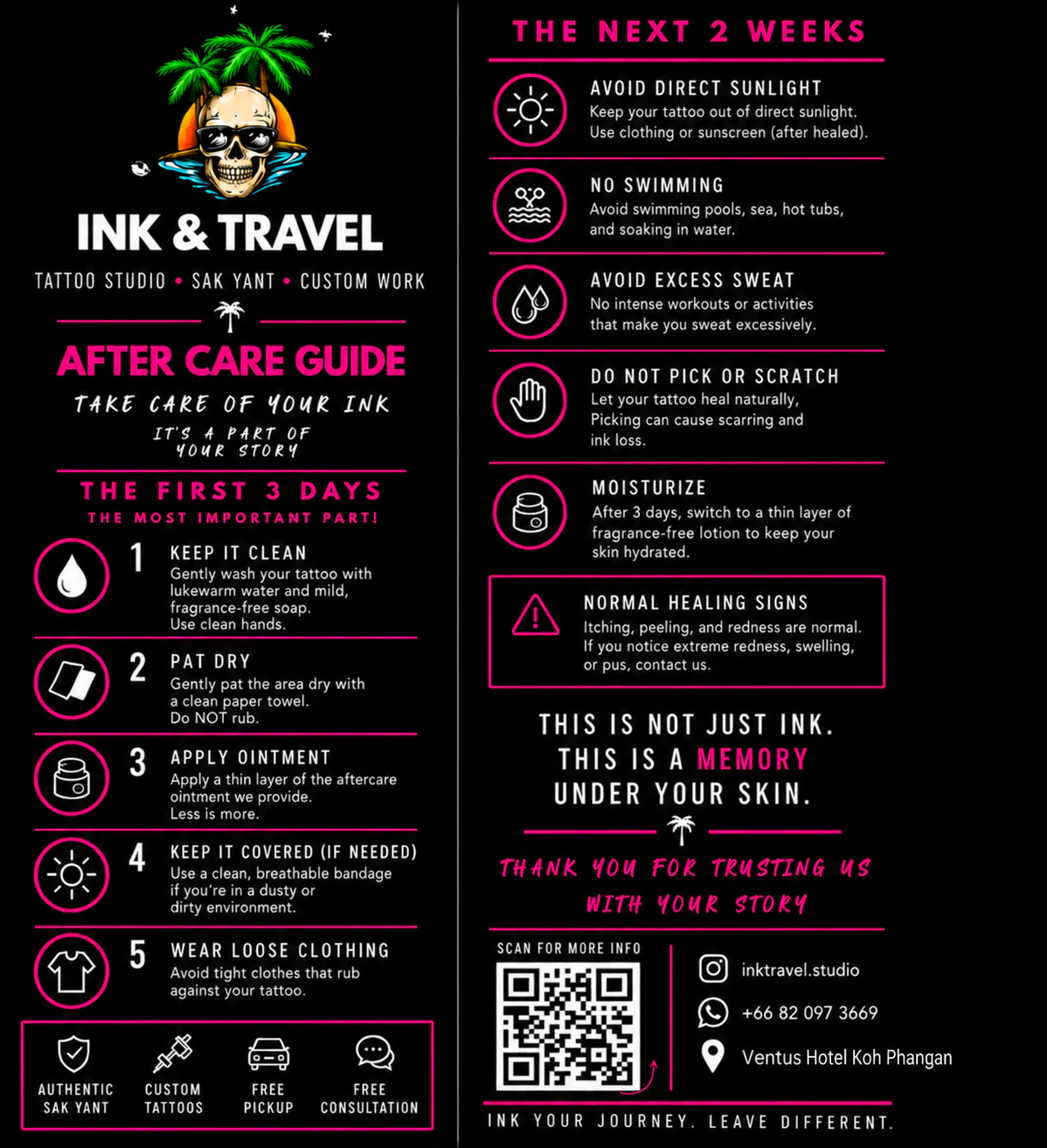 دليل الرعاية اللاحقة Ink & Travel